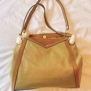 BRAND NEW Michael Kors bag - gold with brown leather